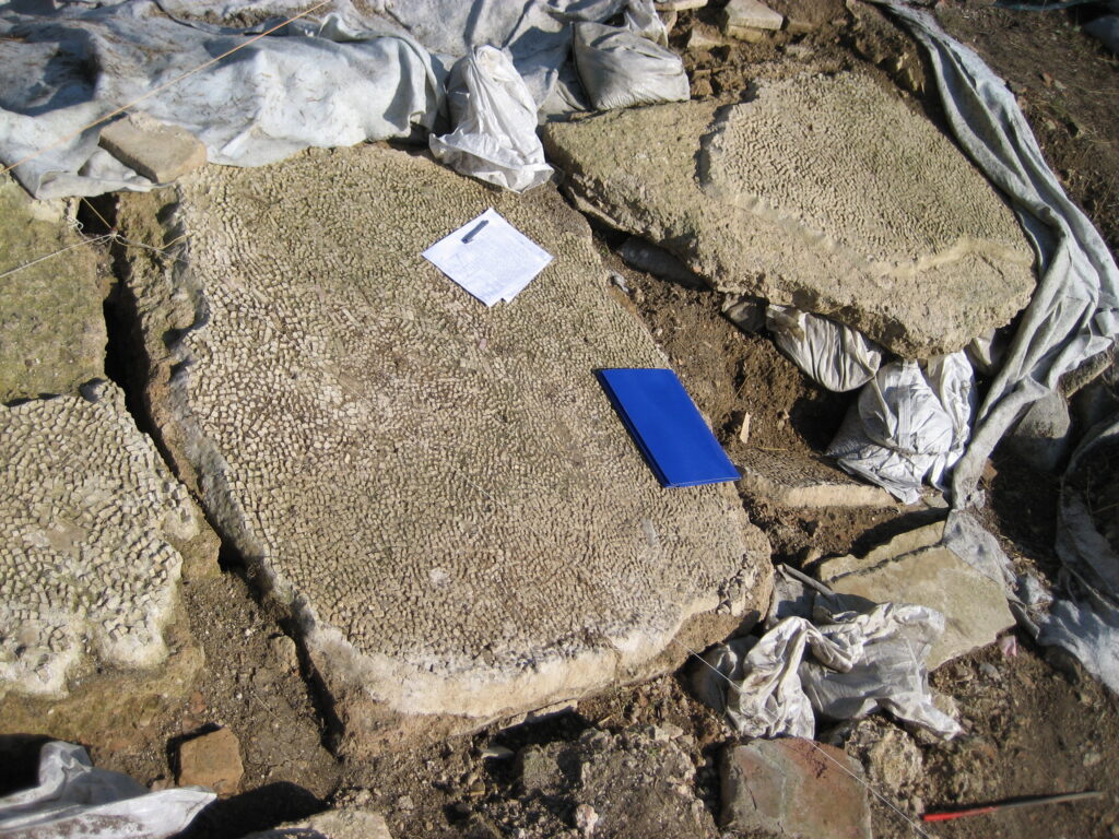 2007 - Fig 29 - marble at the edge of a mosaic slab