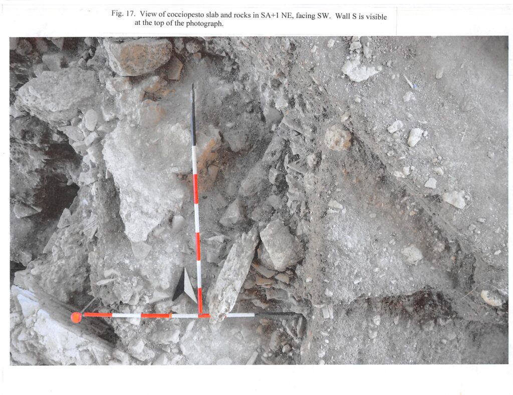 2013 - Fig 17 - View of Cocciopesto Slab in SA+1 NE