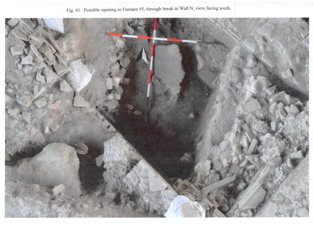2013 - Fig 41 - Possible Opening to Furnace 5, Break in Wall N